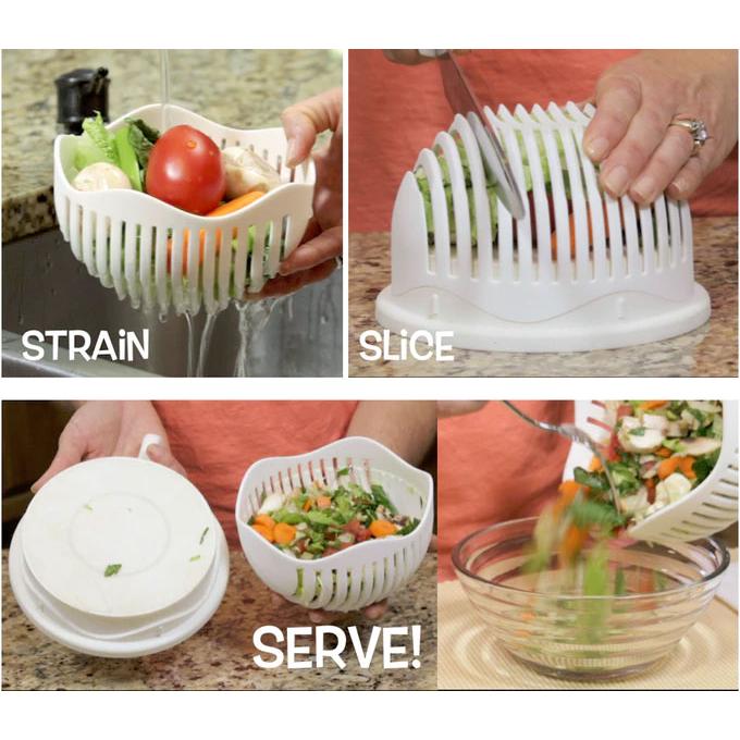Multipurpose 1-Minute Salad Maker 3-in-1 Bowl by HitMyNeed