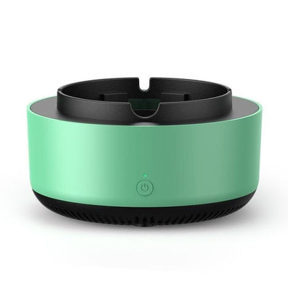 Multipurpose Ashtray with Built‑In Smoke Filter green by HitMyNeed