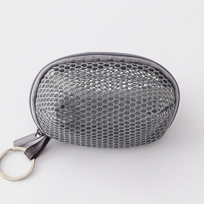Multipurpose Nylon Mesh Coin Purse Pouch dark-gray by HitMyNeed