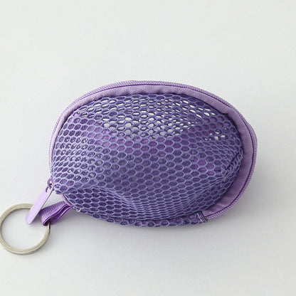 Multipurpose Nylon Mesh Coin Purse Pouch purple by HitMyNeed