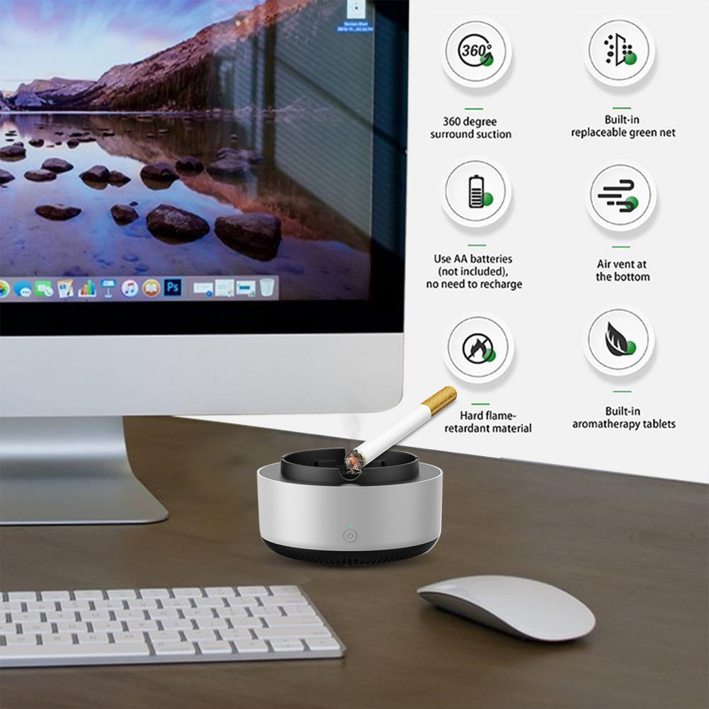 Multipurpose Smokeless Ashtray with Anion Air Purifier by HitMyNeed