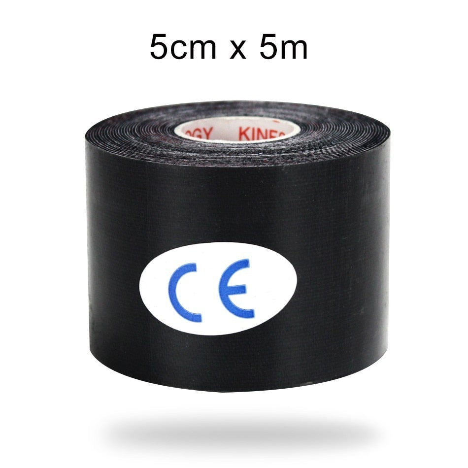 Muscle Patch Sports Bandage Kinesiology Tape 5cm x 5m 5cmx500cm-black by HitMyNeed