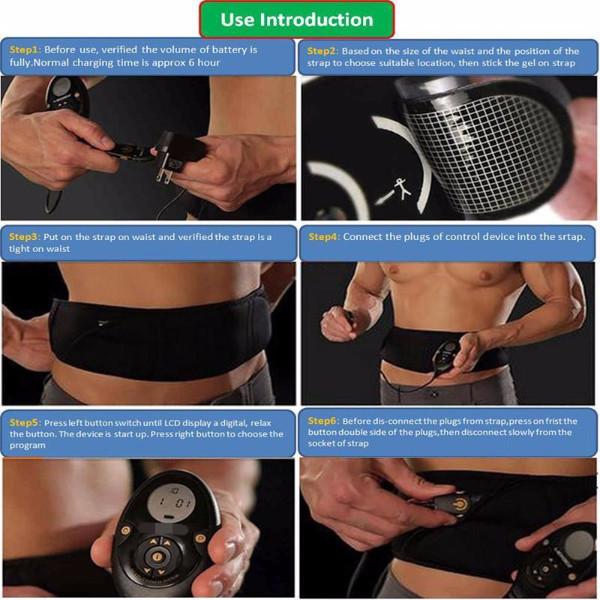 Muscle Toning AB Flex Belt with EMS Technology by HitMyNeed