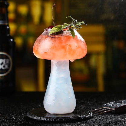 Mushroom Cocktail Glass with Metal Straw 250ml by HitMyNeed