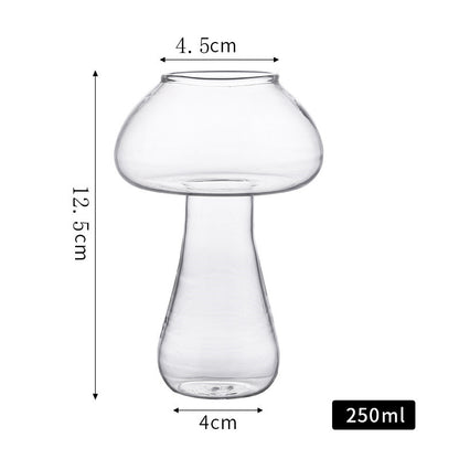 Mushroom Cocktail Glass with Metal Straw 250ml by HitMyNeed