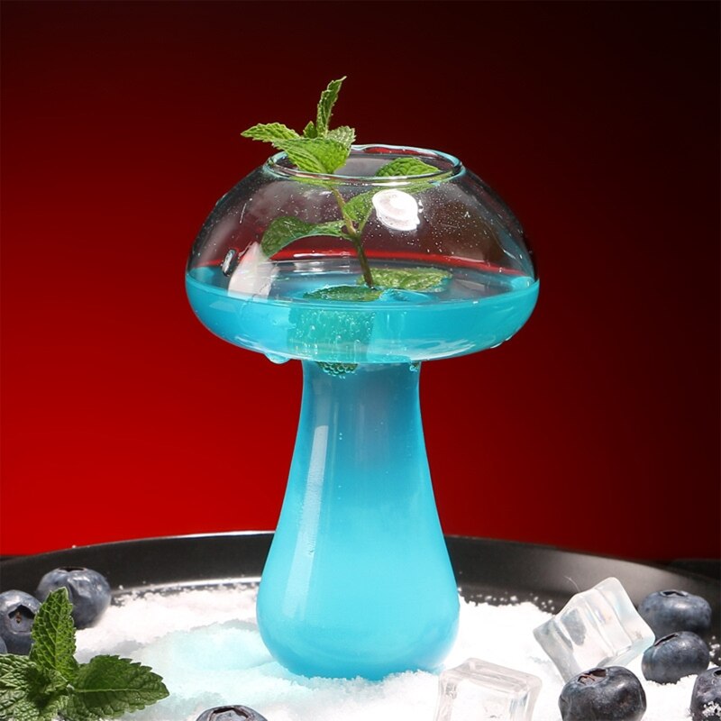 Mushroom Shaped Glass Tumbler 380ml by HitMyNeed
