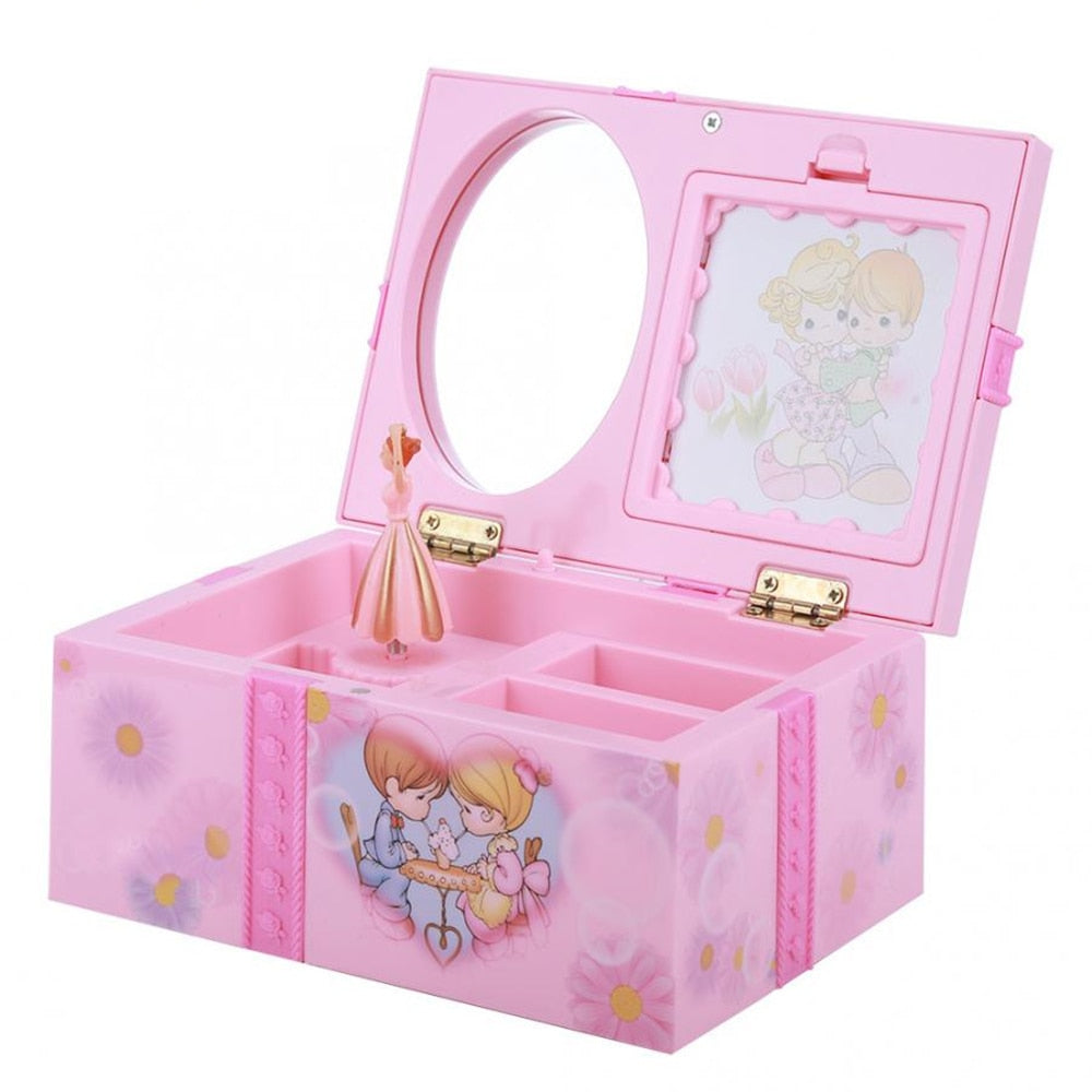 Music Ballerina Jewelry Box with Mirror Organizer by HitMyNeed