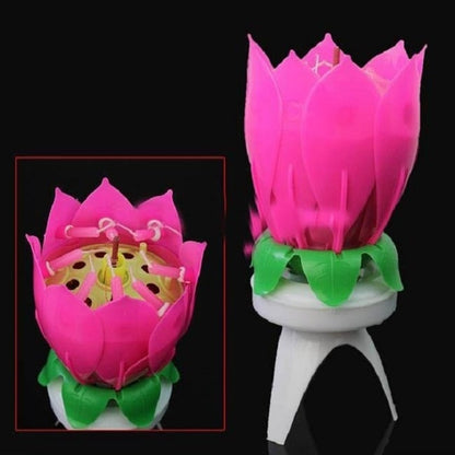 Musical Lotus Flower Birthday Candle Topper by HitMyNeed