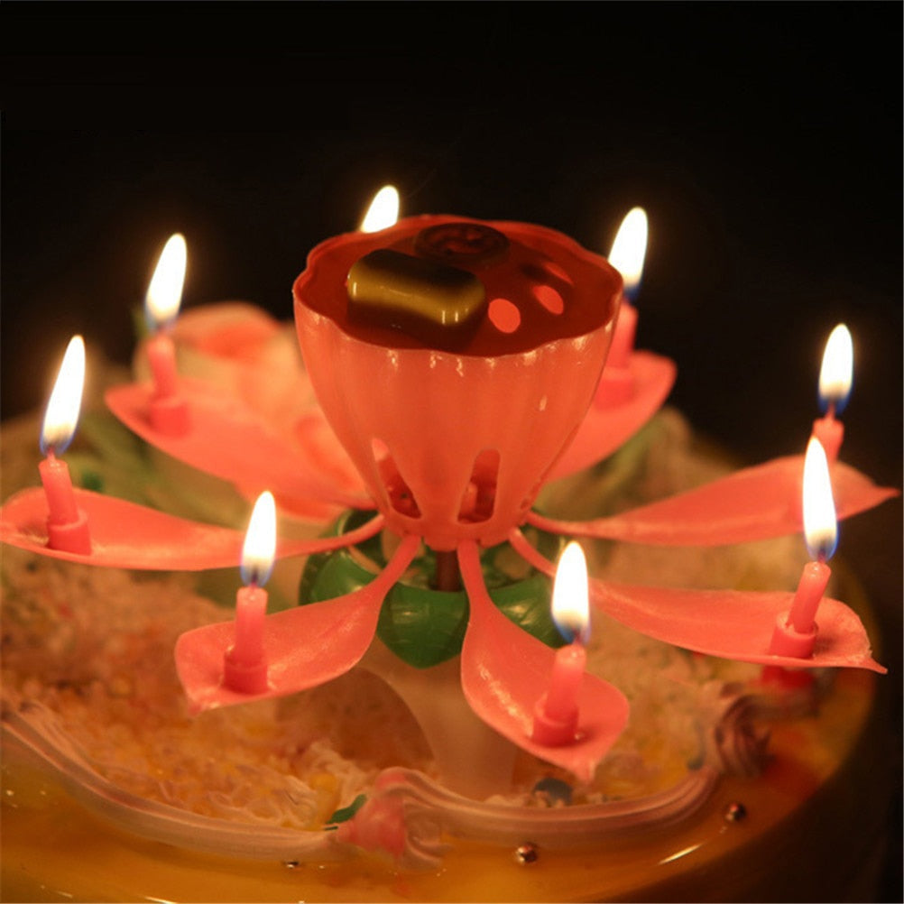 Musical Lotus Flower Birthday Candle Topper by HitMyNeed