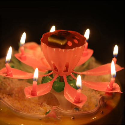 Musical Lotus Flower Birthday Candle Topper by HitMyNeed