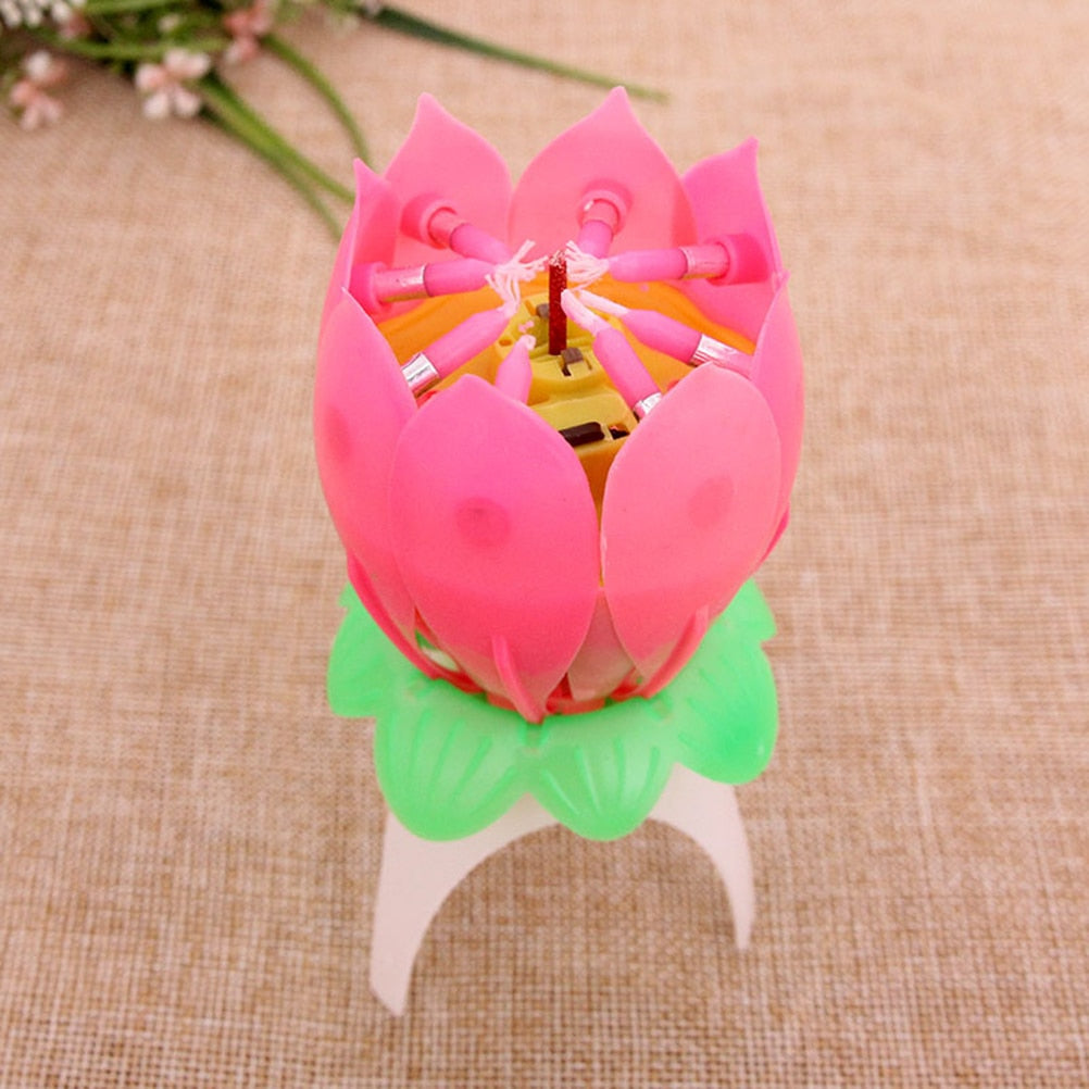 Musical Lotus Flower Birthday Candle Topper by HitMyNeed