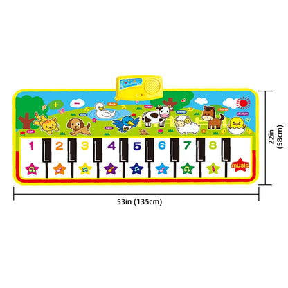 Musical Piano Mat for Toddlers with Animal Sounds by HitMyNeed