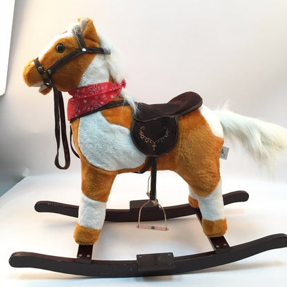 Musical Rocking Horse Toy with Wooden Base by HitMyNeed