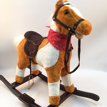 Musical Rocking Horse Toy with Wooden Base by HitMyNeed