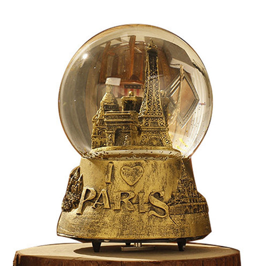 Musical Snow Globe Paris Scene Home Decor by HitMyNeed
