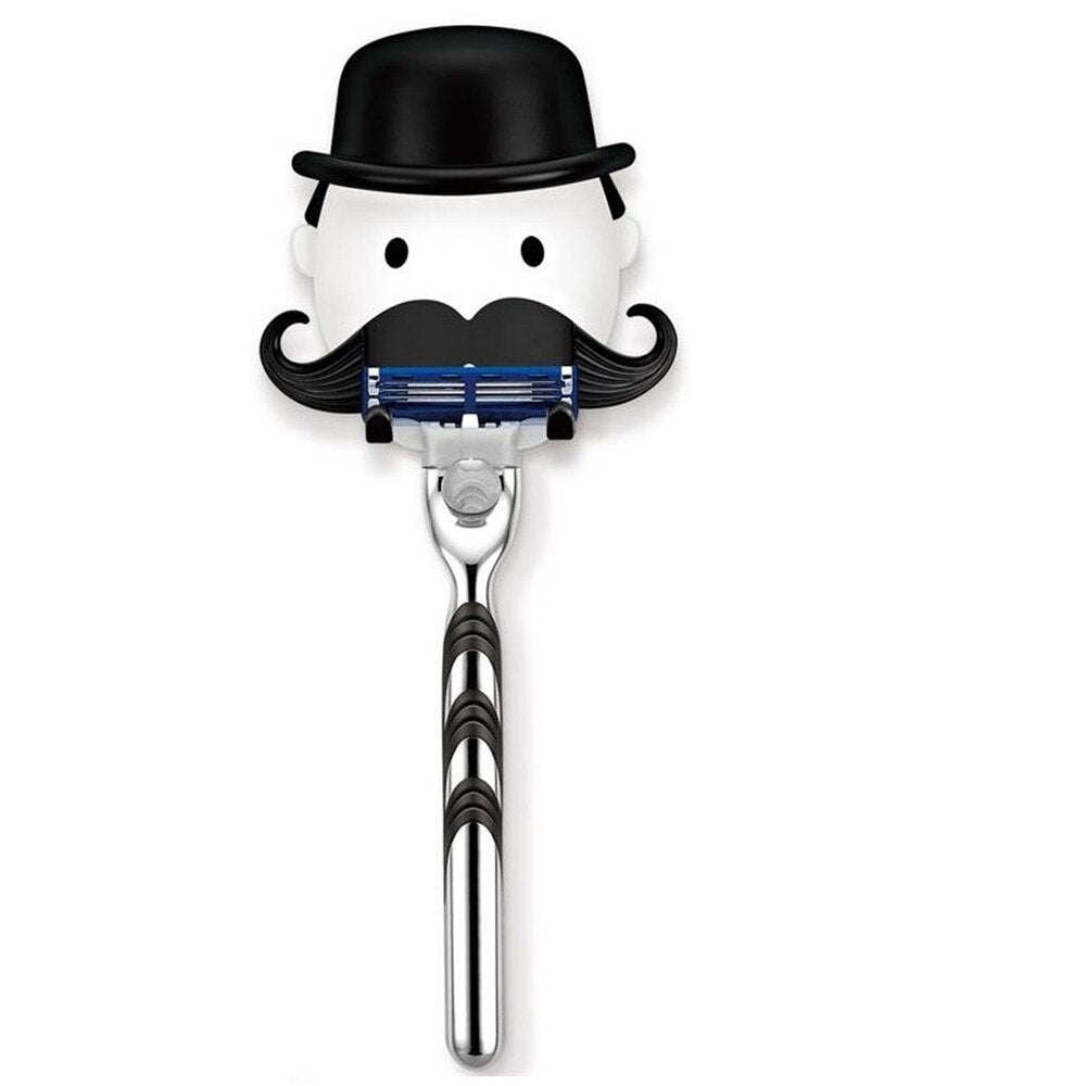 Mustache Man Razor Holder with Suction for Shower by HitMyNeed