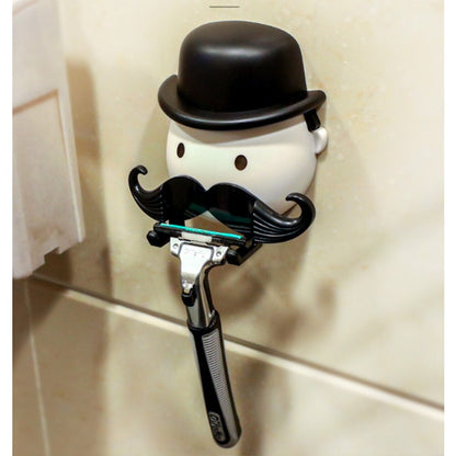 Mustache Man Razor Holder with Suction for Shower by HitMyNeed