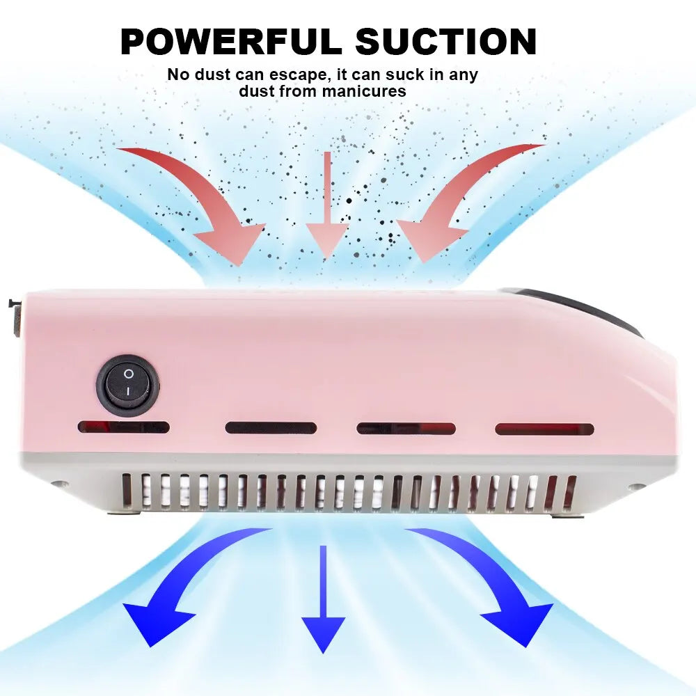 Nail Dust Collector Extractor Fan with Reusable Filter by HitMyNeed