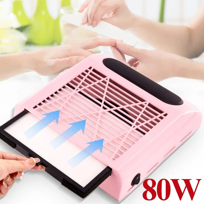 Nail Dust Collector Extractor Fan with Reusable Filter by HitMyNeed