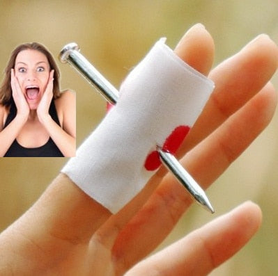 Nail Through Finger Prank Toy with Bandage by HitMyNeed