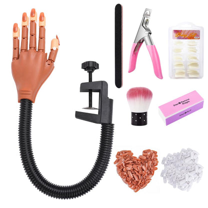 Nail Training Practice Hand with Clamp & Accessories by HitMyNeed
