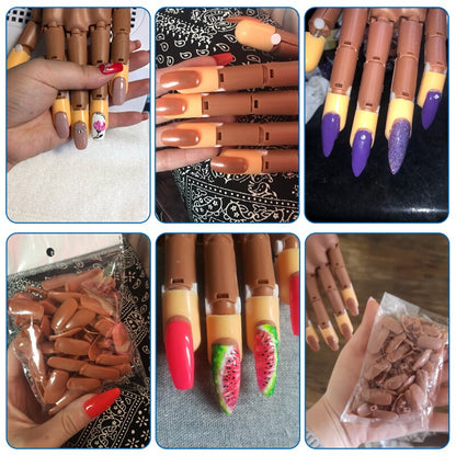Nail Training Practice Hand with Clamp & Accessories by HitMyNeed