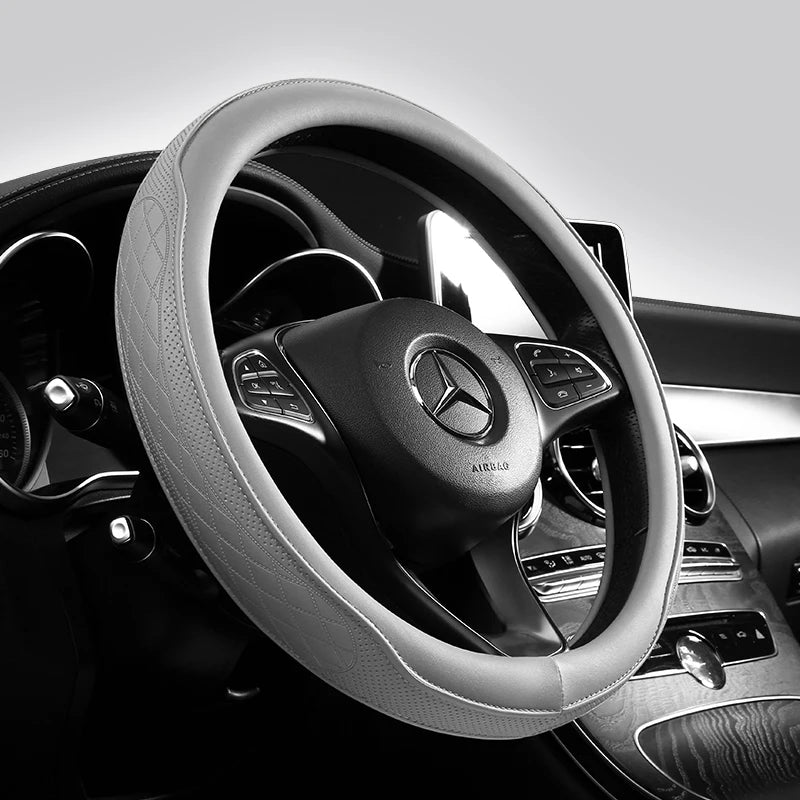 Napa Leather Perforated 15" Steering Wheel Cover by HitMyNeed