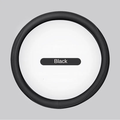 Napa Leather Perforated 15" Steering Wheel Cover black by HitMyNeed