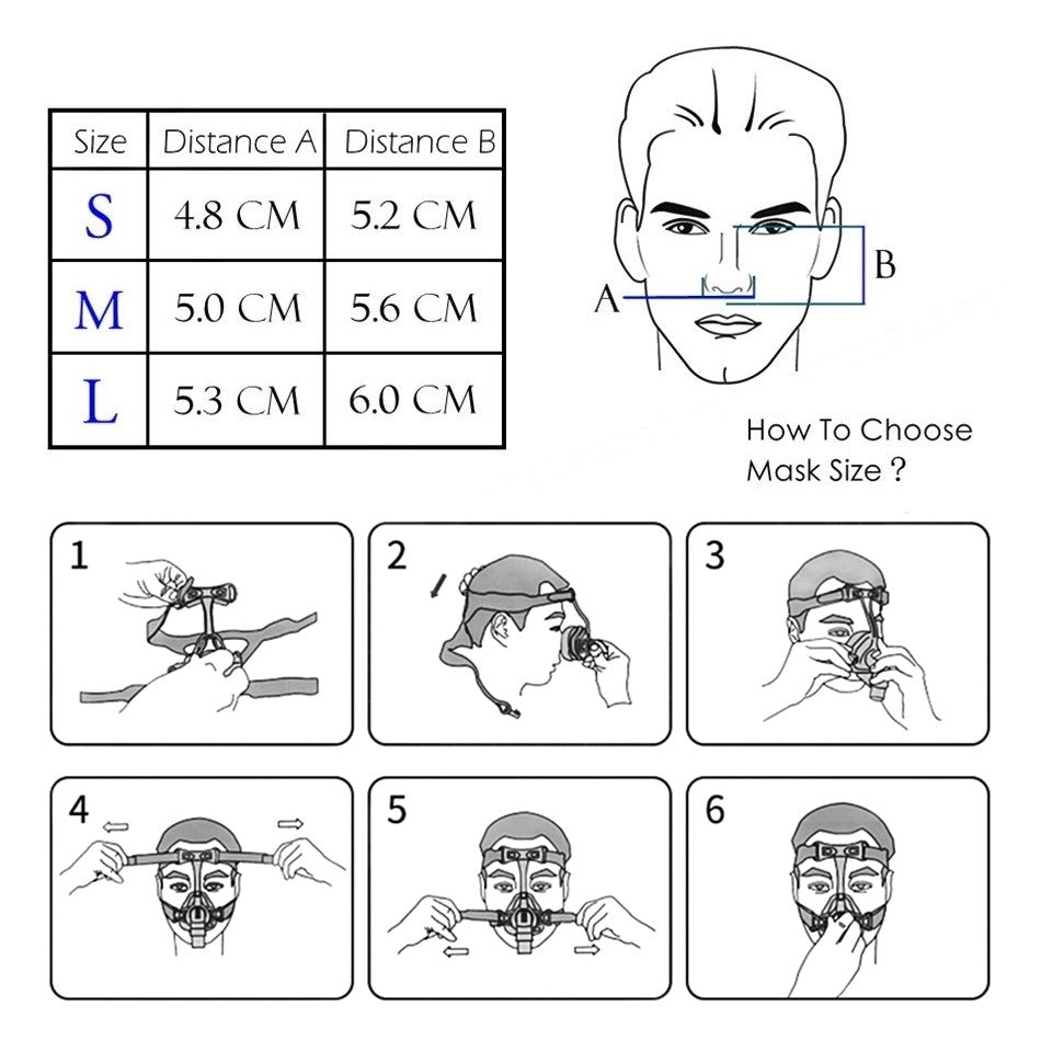 Nasal CPAP Mask with Adjustable Headgear S/M/L by HitMyNeed