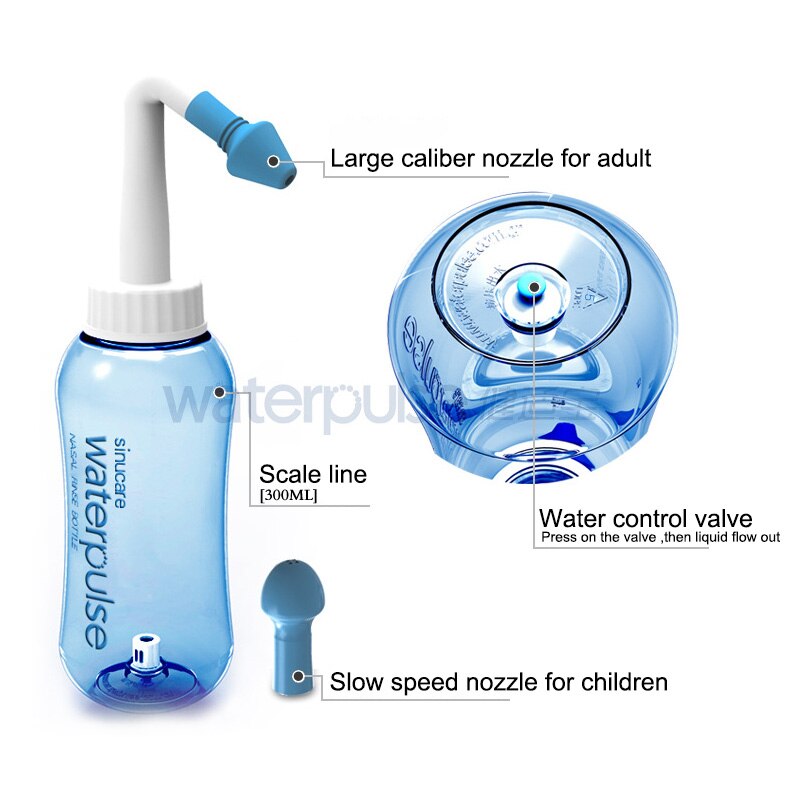 Nasal Irrigator Nose Rinse Bottle 300ml by HitMyNeed