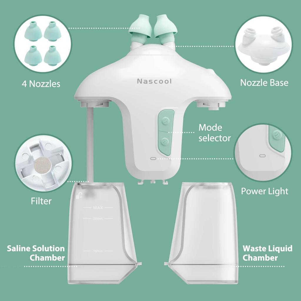 Nascool Electric Nasal Irrigation System with 50 Pods by HitMyNeed