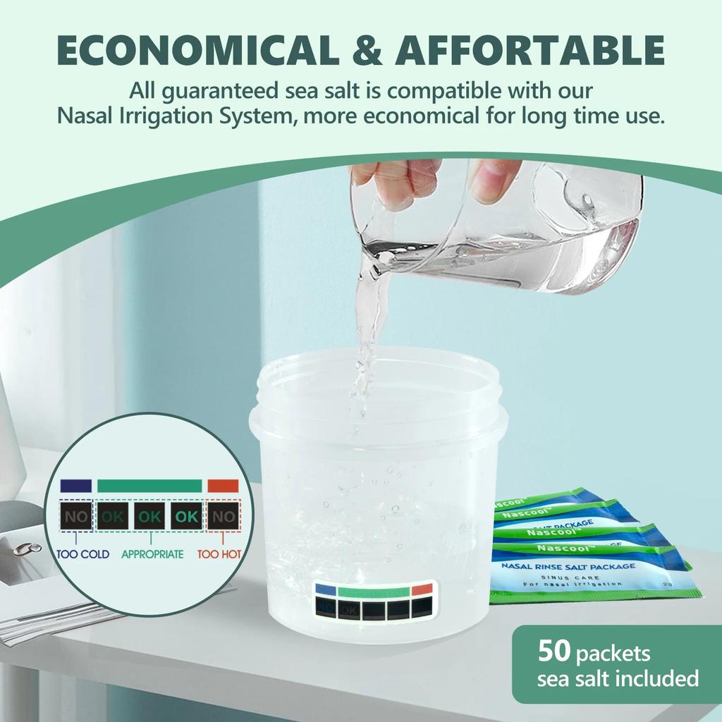 Nascool Electric Nasal Irrigation System with 50 Pods by HitMyNeed