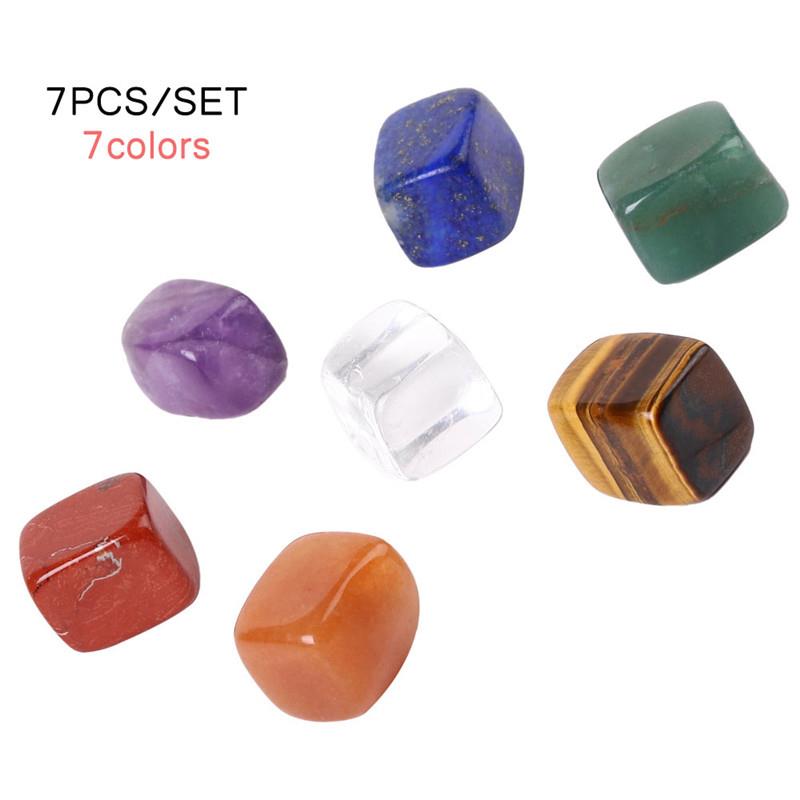 Natural 7 Chakra Crystal Stone Set with Pouch by HitMyNeed