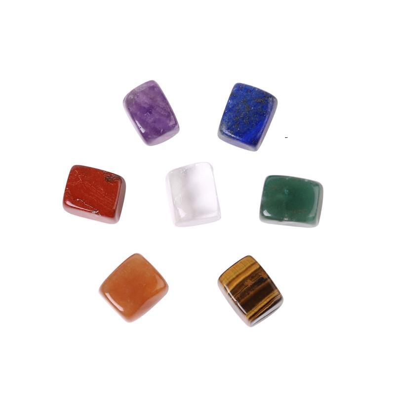 Natural 7 Chakra Crystal Stone Set with Pouch by HitMyNeed