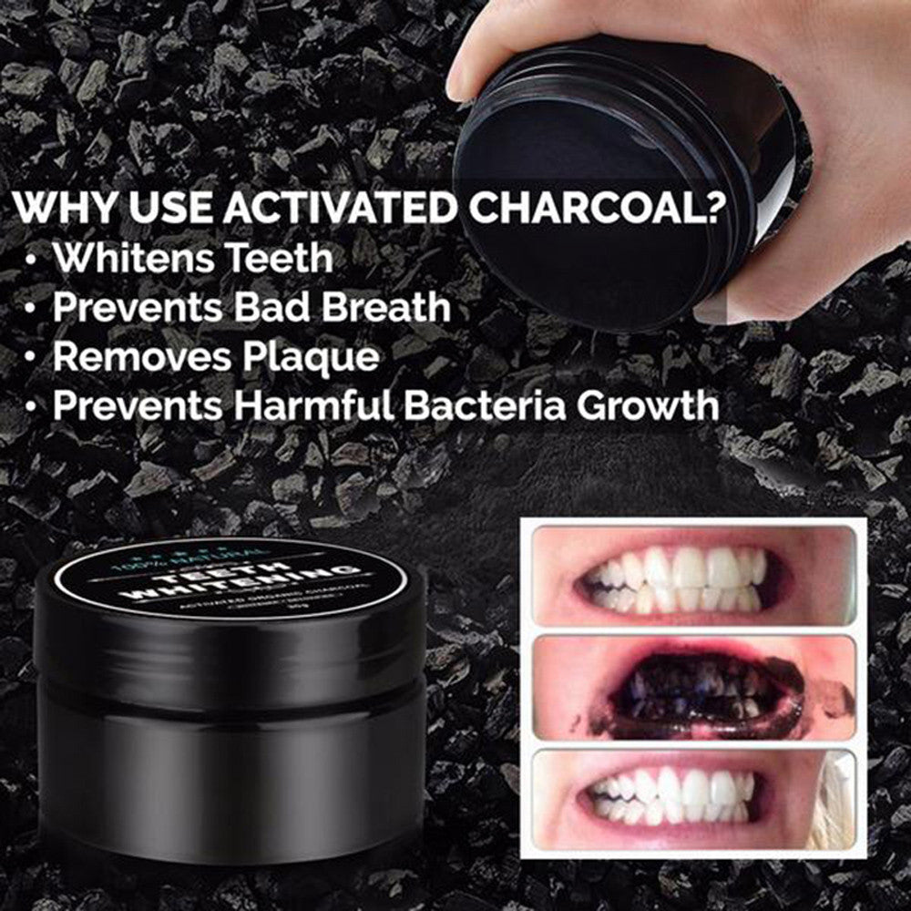 Natural Activated Charcoal Teeth Whitening Powder by HitMyNeed
