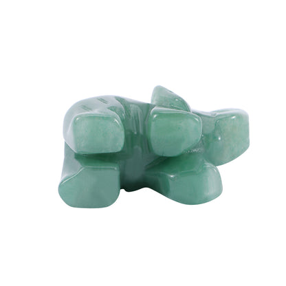 Natural Aventurine Jade Elephant Figurine 3cm by HitMyNeed