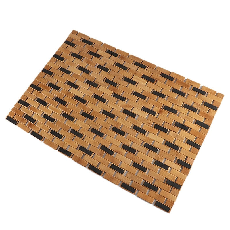 Natural Bamboo Bathroom Mat 40 x 60 cm by HitMyNeed