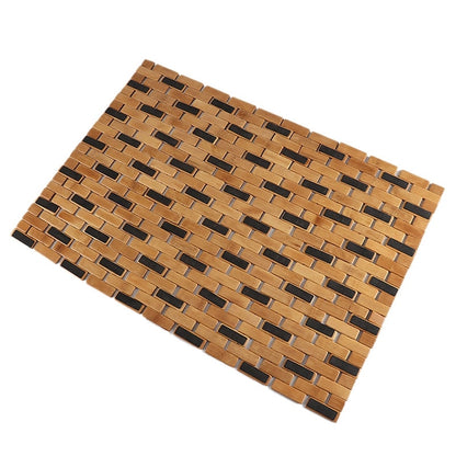 Natural Bamboo Bathroom Mat 40 x 60 cm by HitMyNeed
