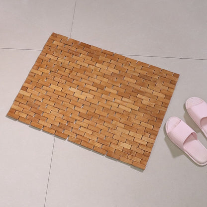 Natural Bamboo Bathroom Mat 40 x 60 cm by HitMyNeed