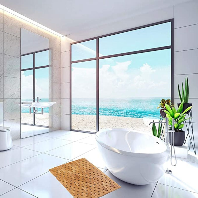 Natural Bamboo Bathroom Mat 40 x 60 cm by HitMyNeed