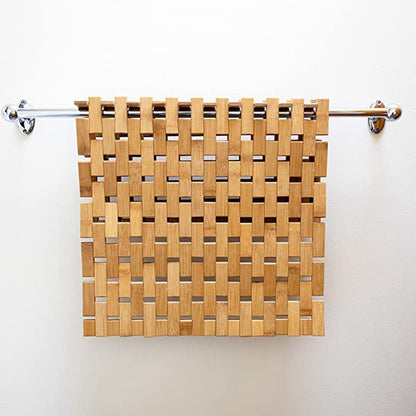 Natural Bamboo Bathroom Mat 40 x 60 cm by HitMyNeed