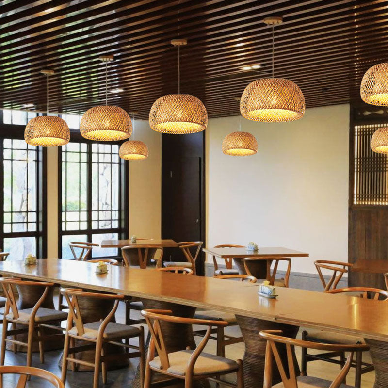 Natural Bamboo Ceiling Light Shade Pendant 45cm by HitMyNeed
