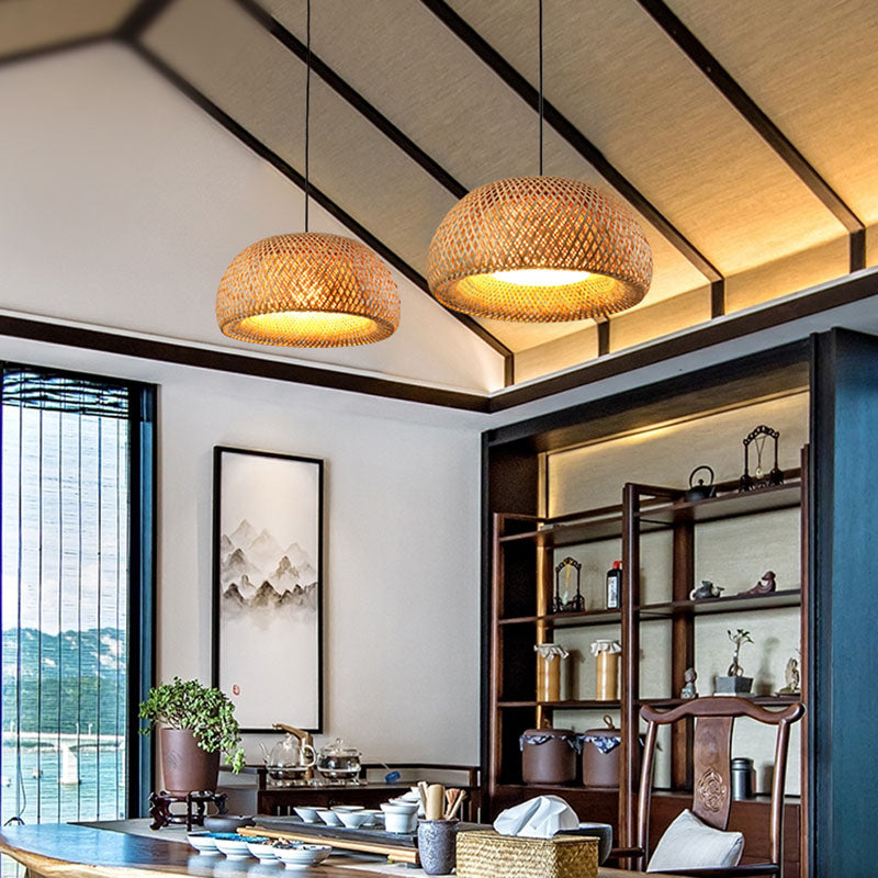 Natural Bamboo Ceiling Light Shade Pendant by HitMyNeed