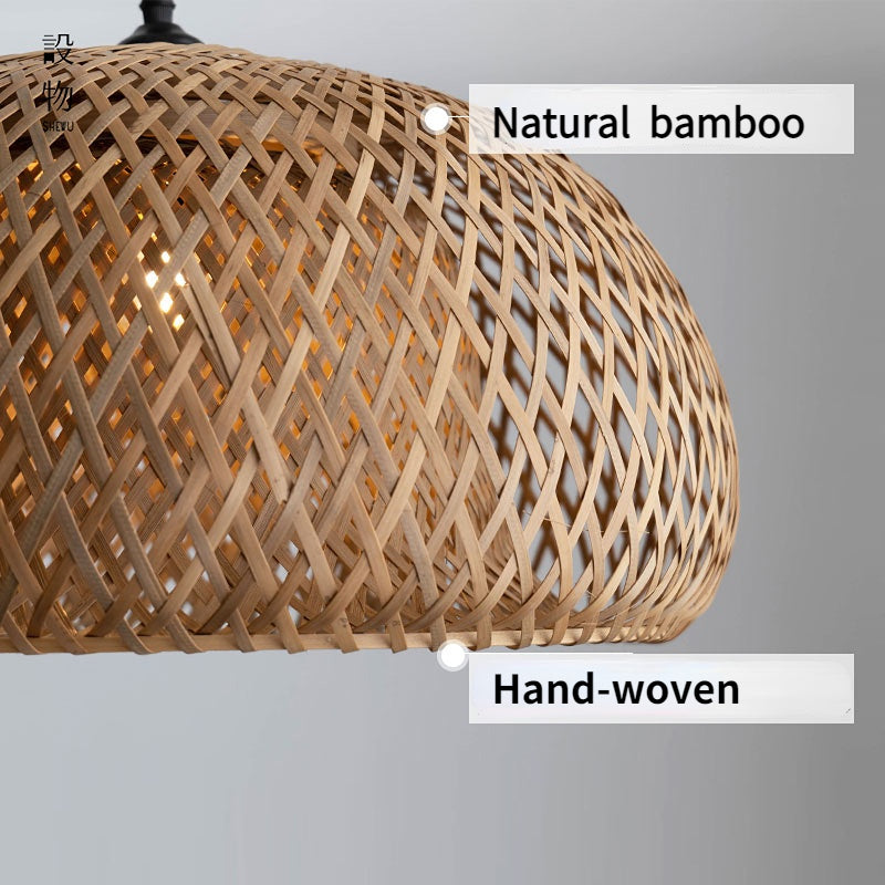 Natural Bamboo Ceiling Light Shade Pendant by HitMyNeed