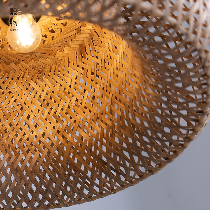 Natural Bamboo Ceiling Light Shade Pendant by HitMyNeed