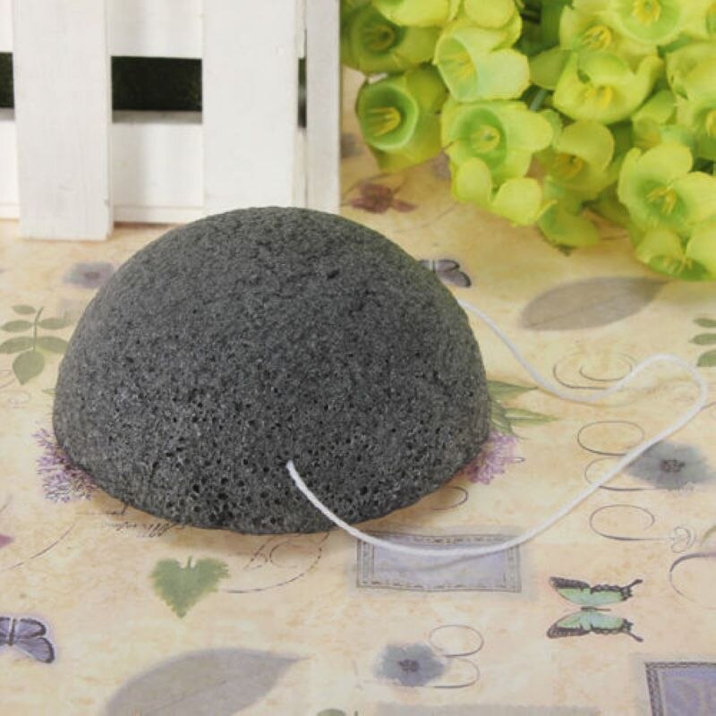 Natural Bamboo Charcoal Konjac Facial Sponge by HitMyNeed