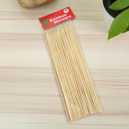 Natural Bamboo Kebab Skewers 25cm (100 Pack) by HitMyNeed