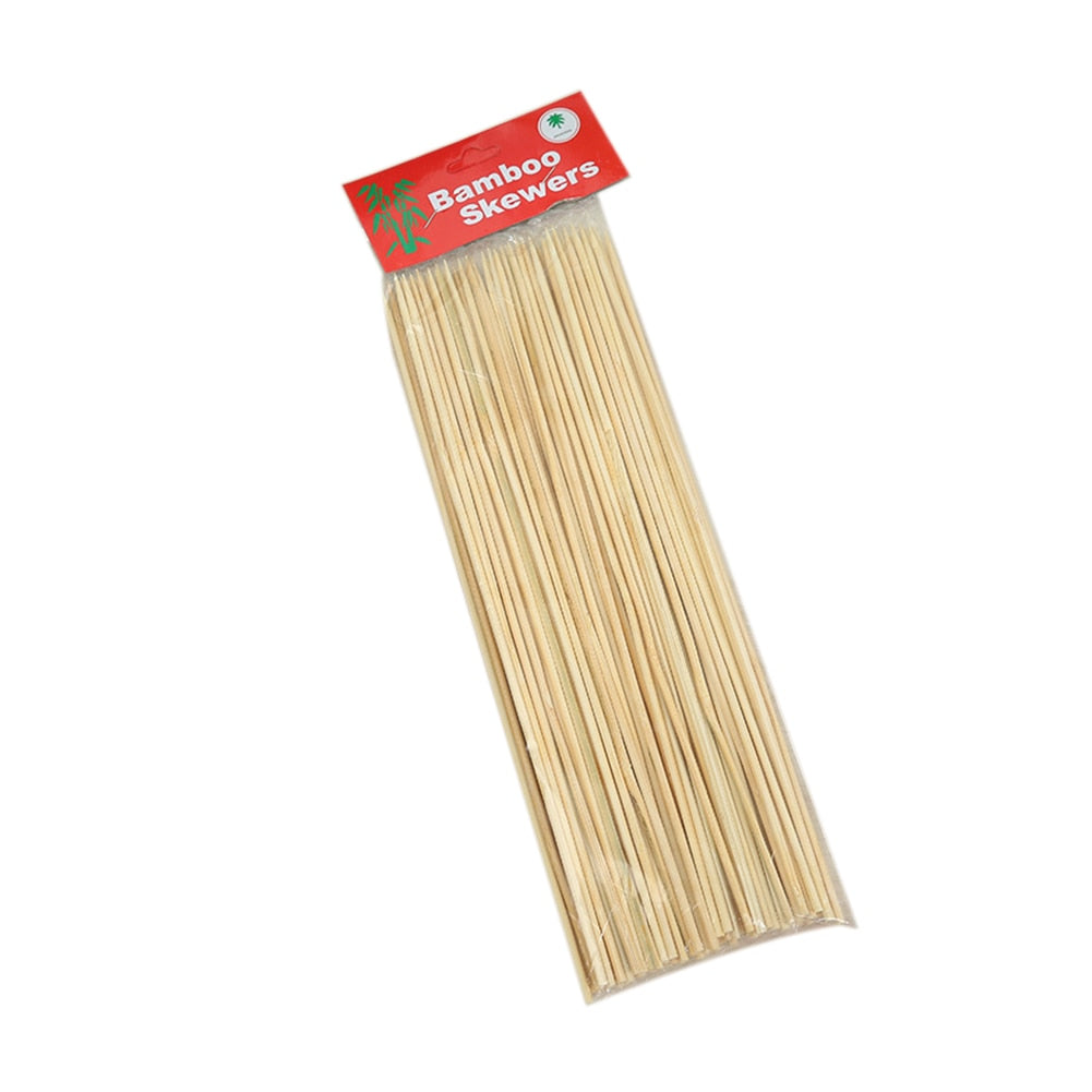 Natural Bamboo Kebab Skewers 25cm (100 Pack) by HitMyNeed
