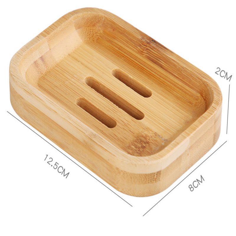 Natural Bamboo Soap Tray with Drainage by HitMyNeed