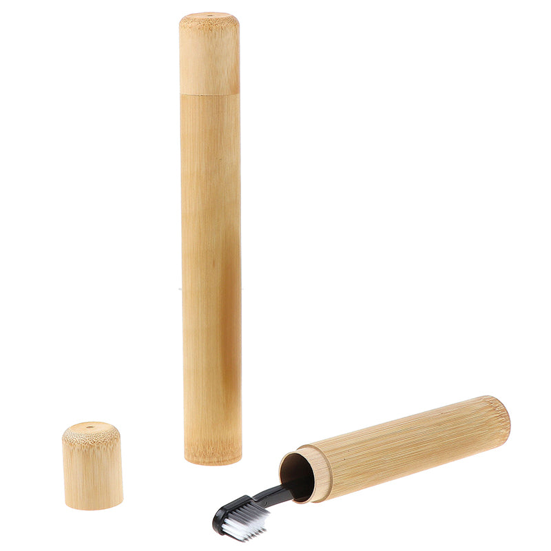 Natural Bamboo Toothbrush Travel Case by HitMyNeed
